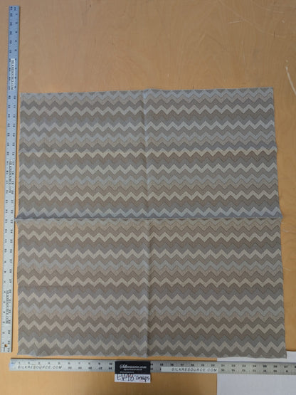 18 EV48 Square Scalamandre Colony Fabrics Polluce Jacquard Chevron Herringbone Small Scale -  9 Pieces of Different Colorways 27"x27"