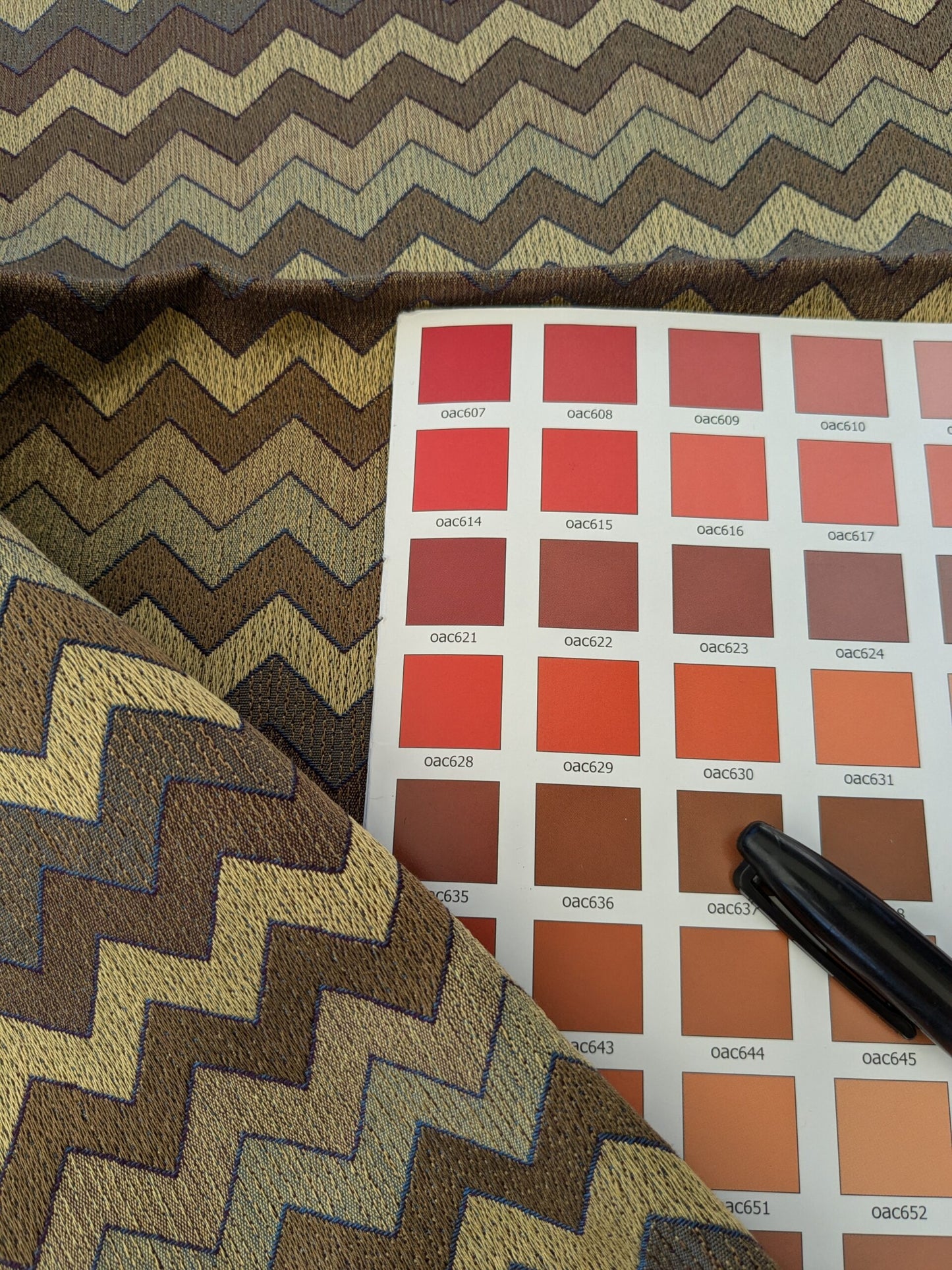 18 EV48 Square Scalamandre Colony Fabrics Polluce Jacquard Chevron Herringbone Small Scale -  9 Pieces of Different Colorways 27"x27"