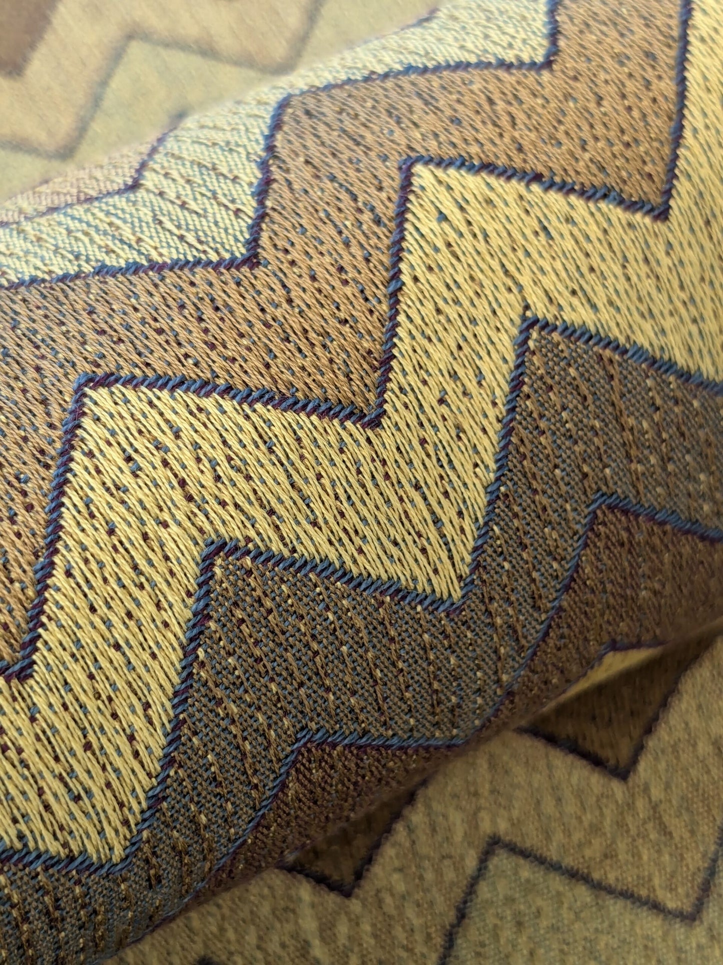 18 EV48 Square Scalamandre Colony Fabrics Polluce Jacquard Chevron Herringbone Small Scale -  9 Pieces of Different Colorways 27"x27"