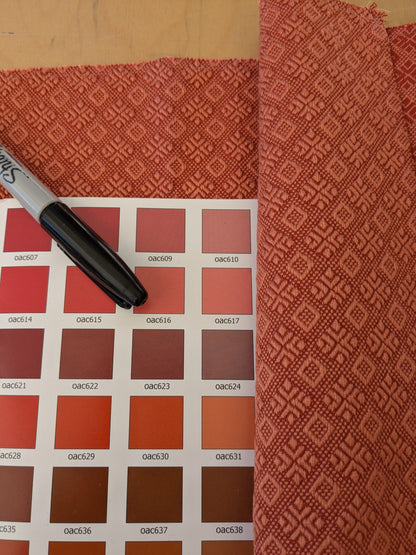 19 EV48 Square Scalamandre Small Scale Texture Jacquard  -  4 Pieces of Different Colorways 15"x26"