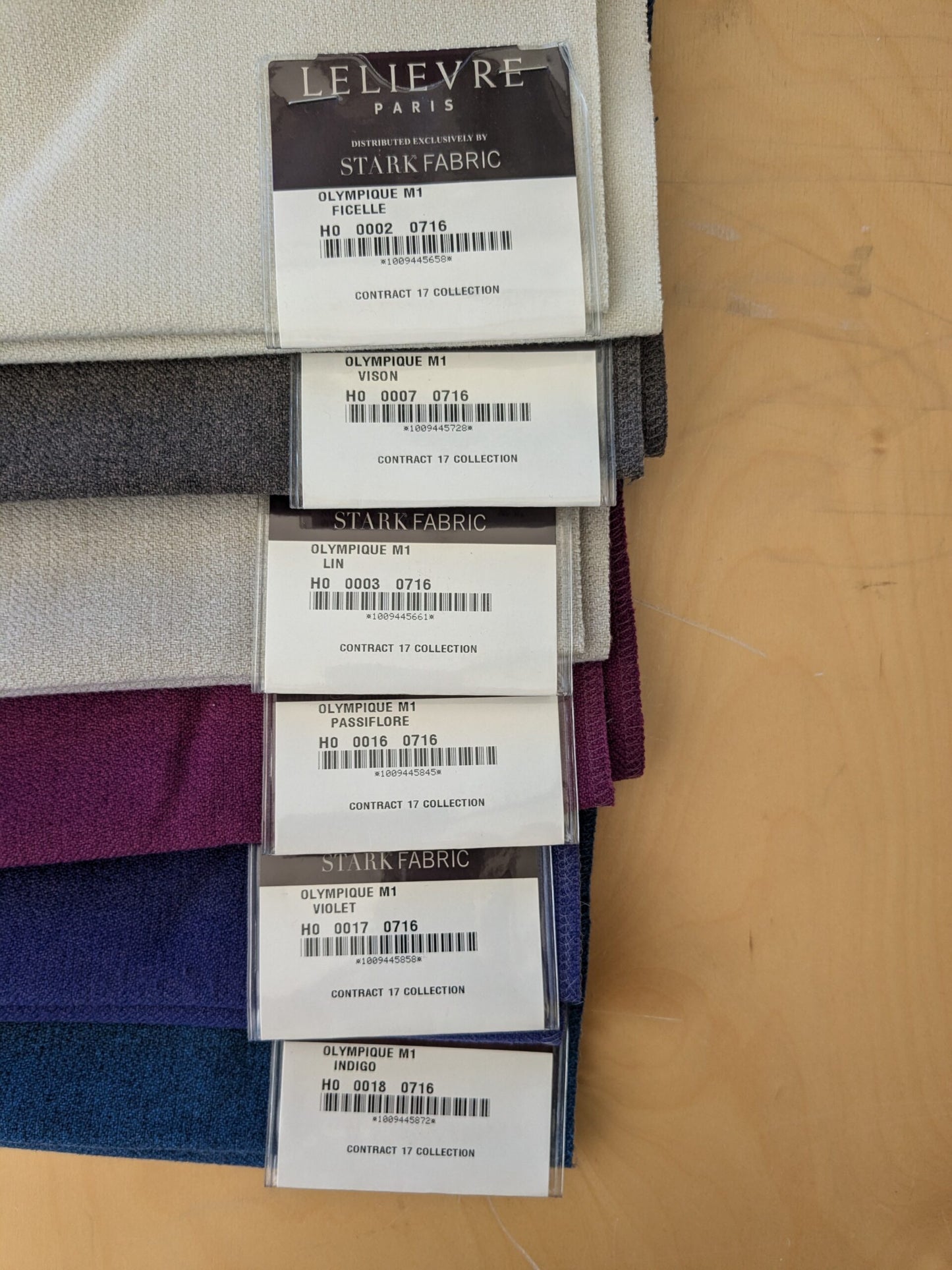 21 EV48 Square Scalamandre Lelievre Paris Oympique M1 Trevira Texture Solid Polyester-  11 Pieces of Different Colorways 25"x26"