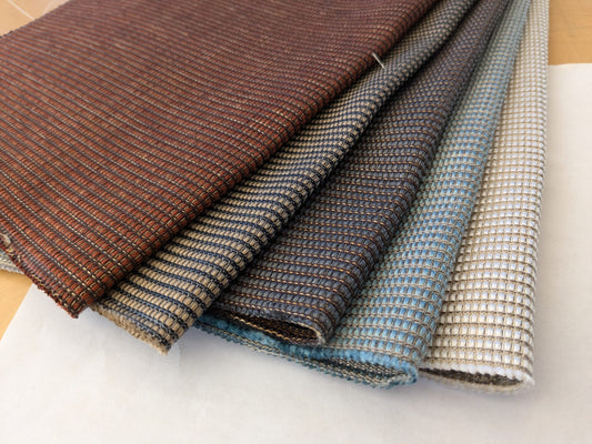 22 EV48 Square Scalamandre Small Scale Texture Pattern-  5 Pieces of Different Colorways 13"x19"