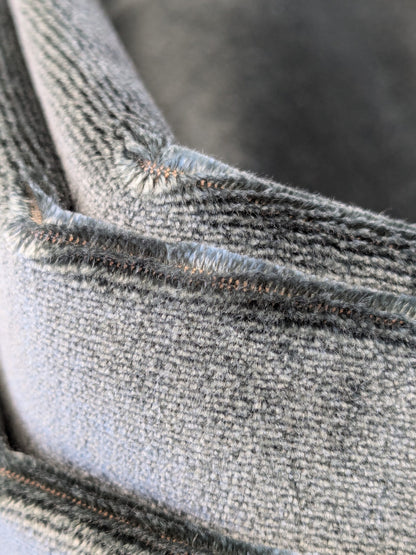 Mohair &amp; Silk Velvet Seaweed Texture In Forest Green Heavy Duty