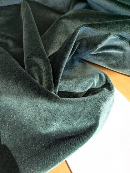 King's Silk Velvet Deep Pine Green Radiance Highest Quality Heavy 39,000+ martindale MSRP USD 728/Yard