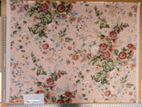 High End Hollyhock Chintz Print Pale Pink Multi Classic English Garden Print MSRP USD 300+/Y
