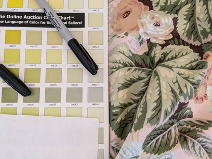 High End Hollyhock Chintz Print Pale Pink Multi Classic English Garden Print MSRP USD 300+/Y