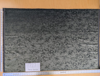 Mohair &amp; Silk Velvet Seaweed Texture In Forest Green Heavy Duty