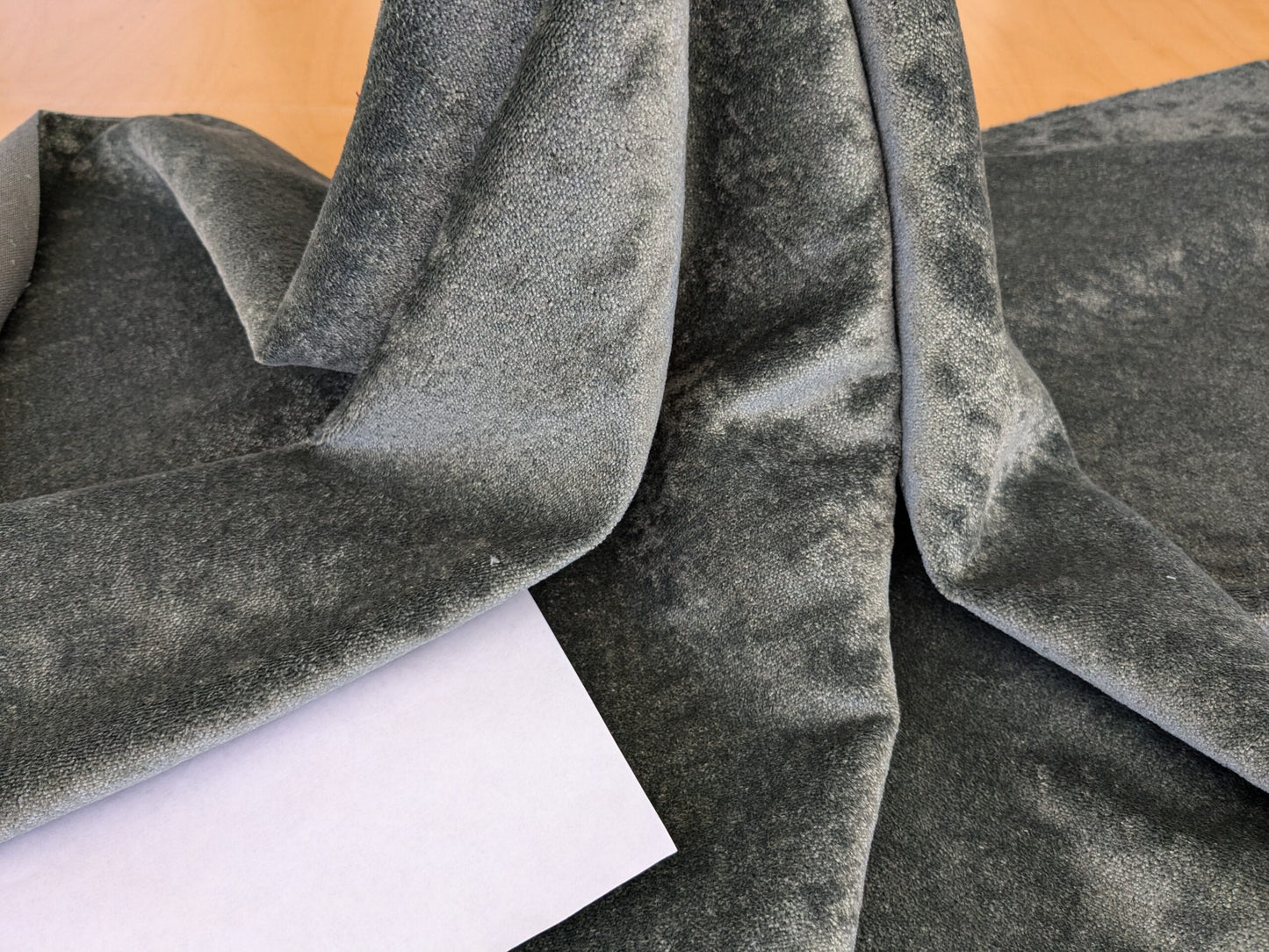 Mohair &amp; Silk Velvet Seaweed Texture In Forest Green Heavy Duty