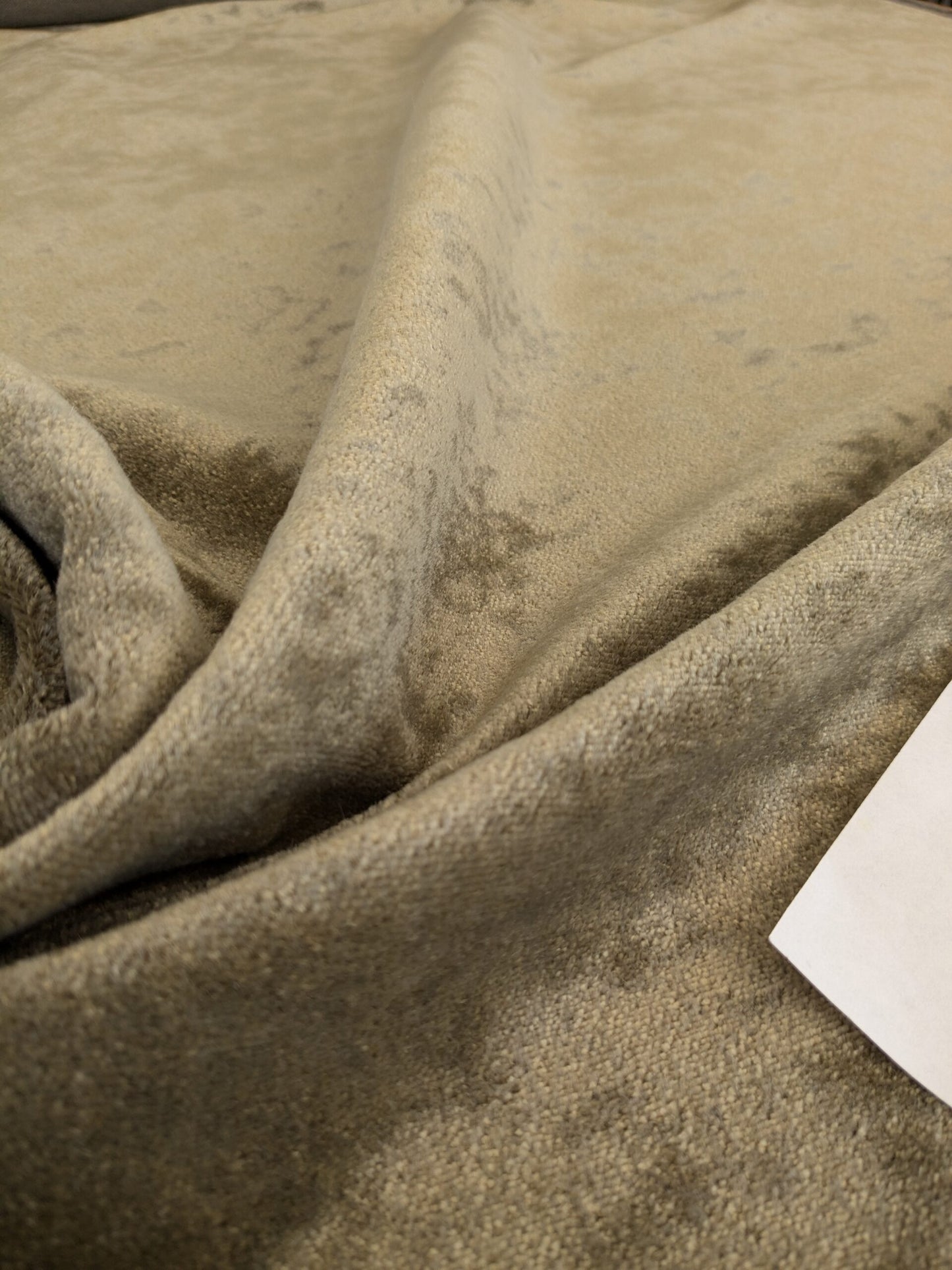 Mohair &amp; Silk Velvet Seaweed Texture In Heather Green Heavy Duty