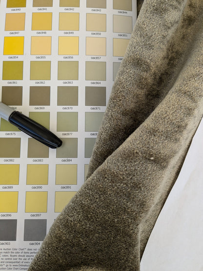 Mohair &amp; Silk Velvet Seaweed Texture In Heather Green Heavy Duty