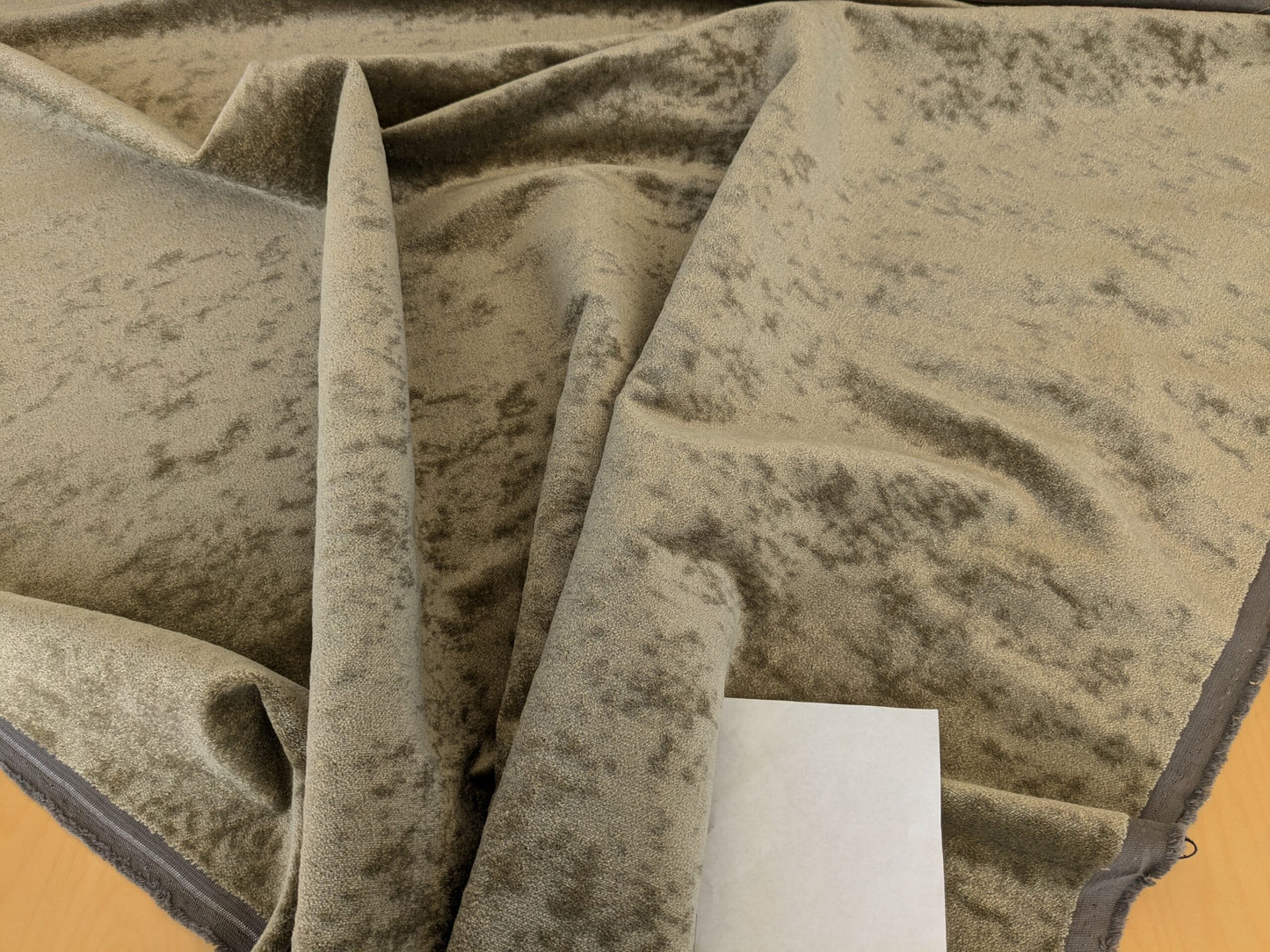 Mohair &amp; Silk Velvet Seaweed Texture In Heather Green Heavy Duty