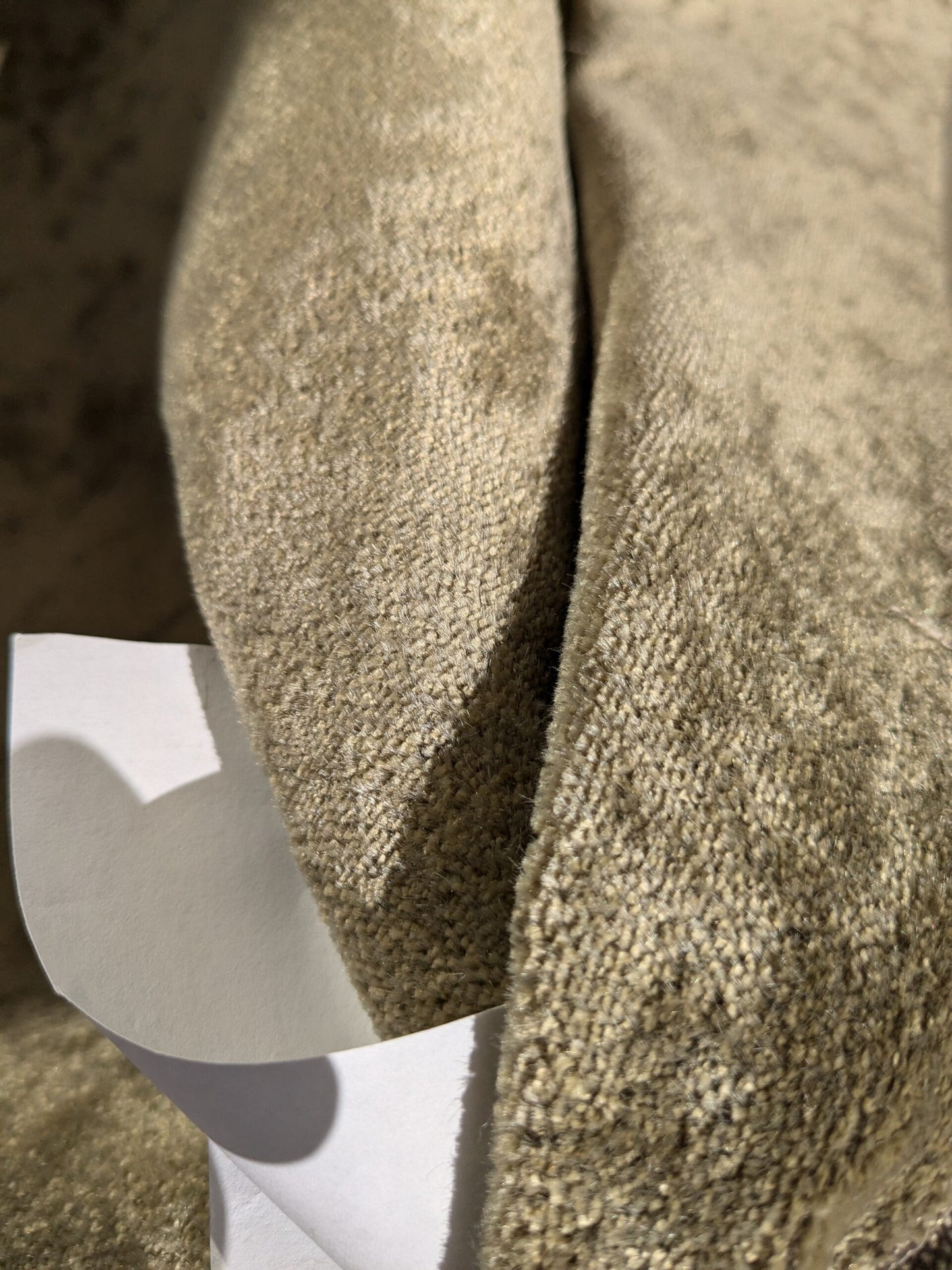 Mohair &amp; Silk Velvet Seaweed Texture In Heather Green Heavy Duty