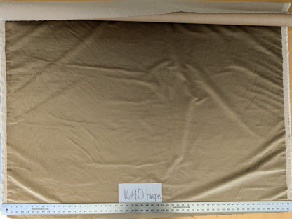 King's Silk Velvet Taupe Radiance Highest Quality Heavy 39,000+ martindale MSRP USD 728/Yard