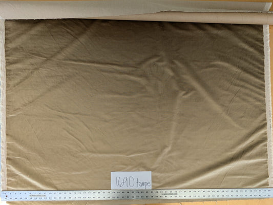 King's Silk Velvet Taupe Radiance Highest Quality Heavy 39,000+ martindale MSRP USD 728/Yard