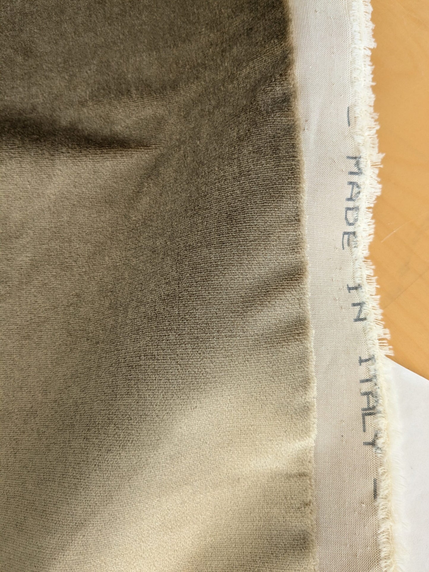 King's Silk Velvet Taupe Radiance Highest Quality Heavy 39,000+ martindale MSRP USD 728/Yard