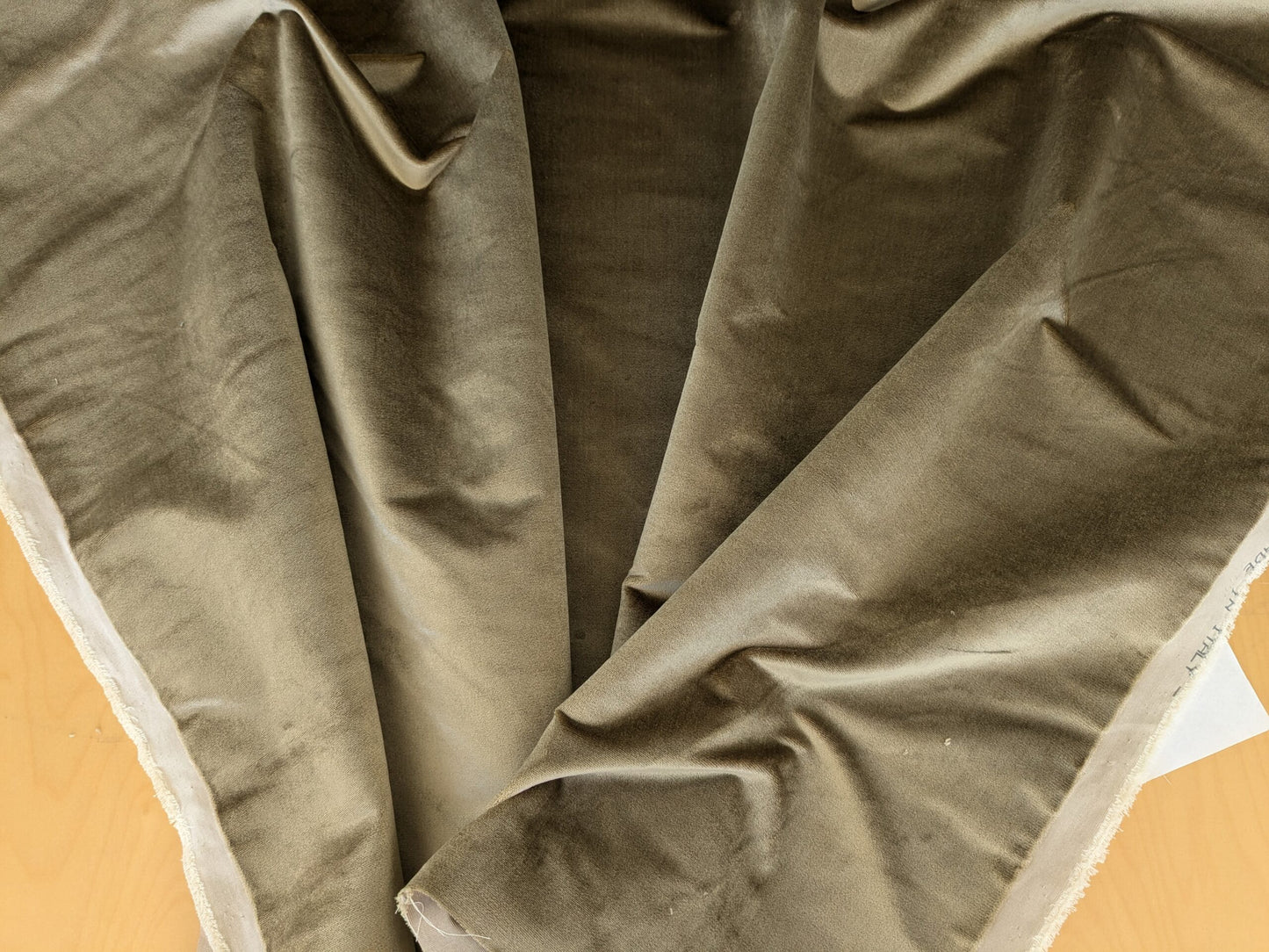 King's Silk Velvet Taupe Radiance Highest Quality Heavy 39,000+ martindale MSRP USD 728/Yard