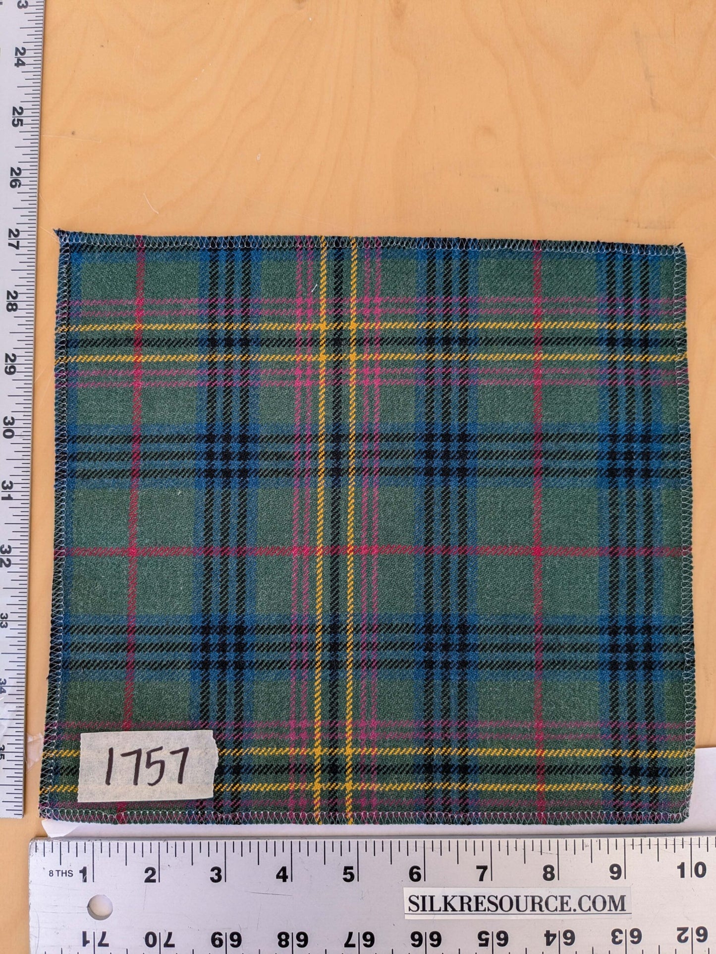 Scottish Sky Tartan Plaid 100% Wool Reversible Green Pink Red Orange Blue MSRP USD 289