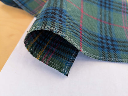 Scottish Sky Tartan Plaid 100% Wool Reversible Green Pink Red Orange Blue MSRP USD 289