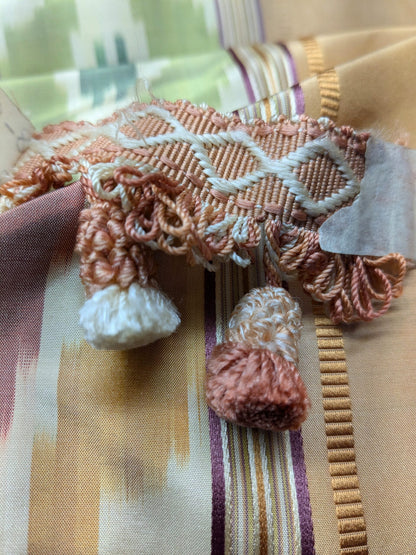 by yard Scalamandre Muriel Tassel Fringe Silk Pink White MSRPUSD159/Y