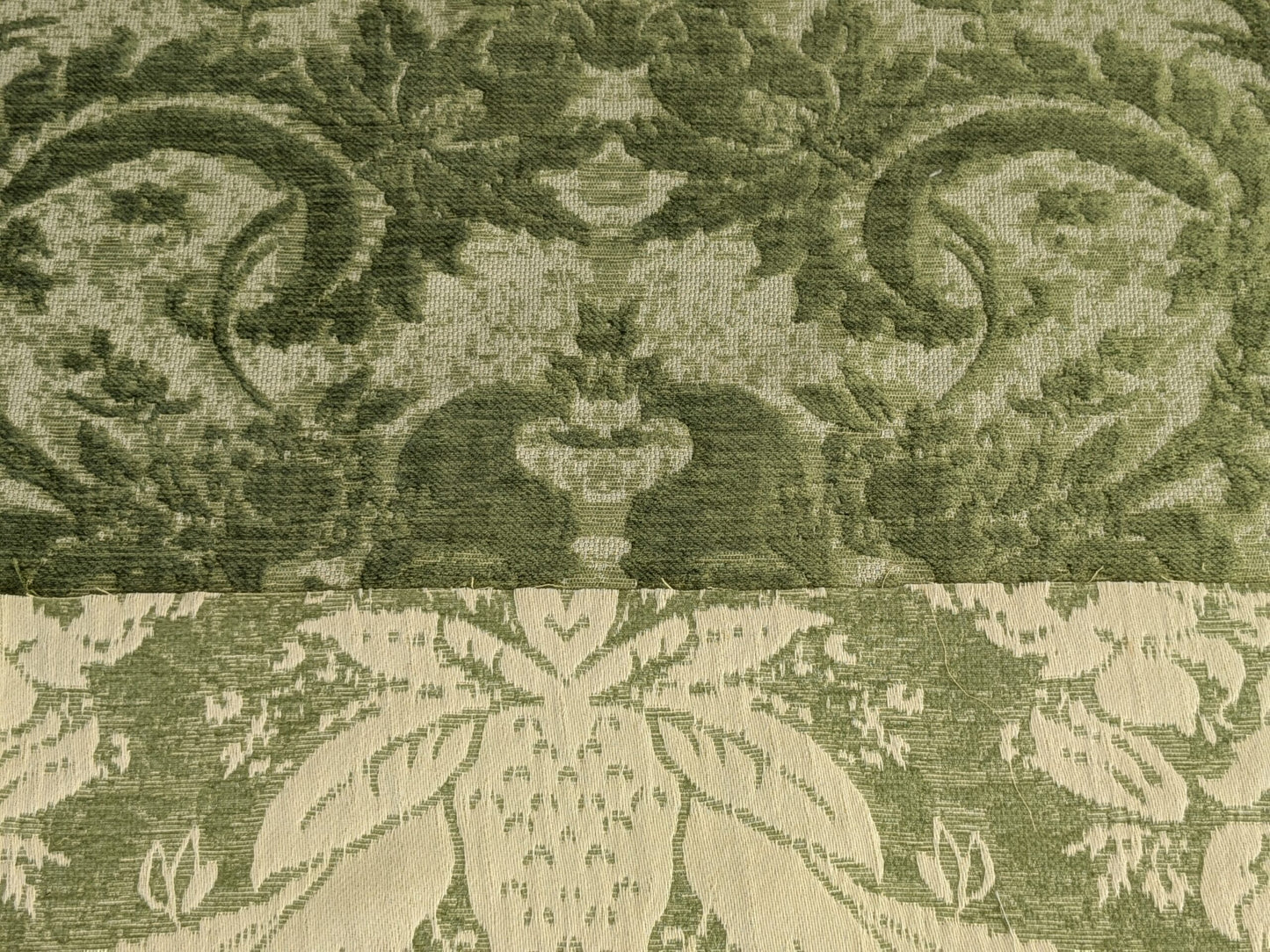 Scalamandre Amadeus Grass Green Damask Floral MSRP USD188/y