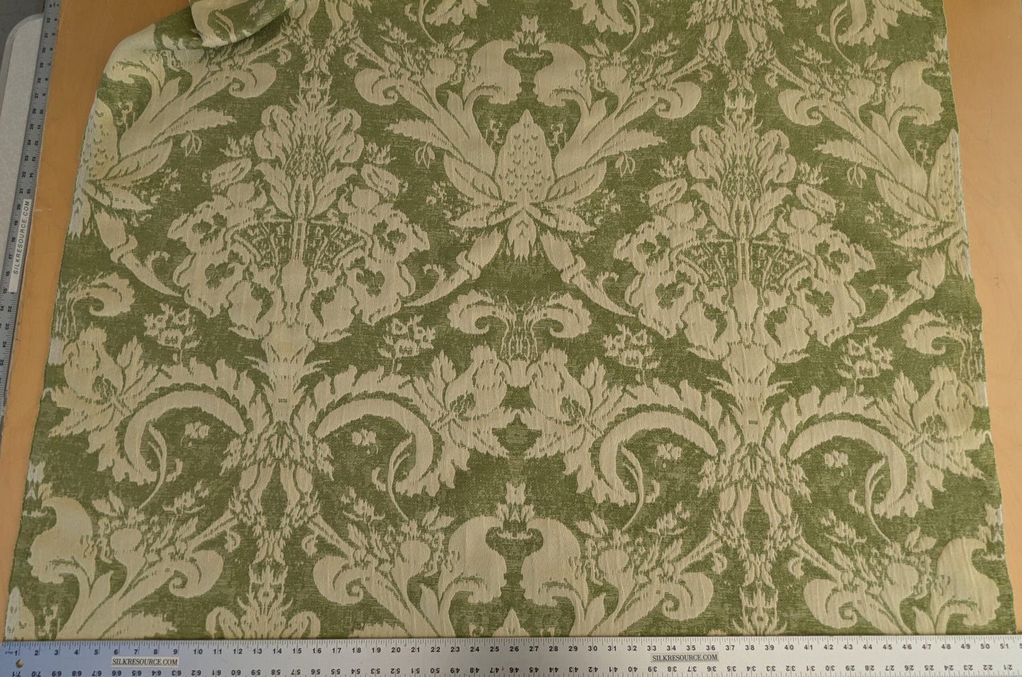 Scalamandre Amadeus Grass Green Damask Floral MSRP USD188/y
