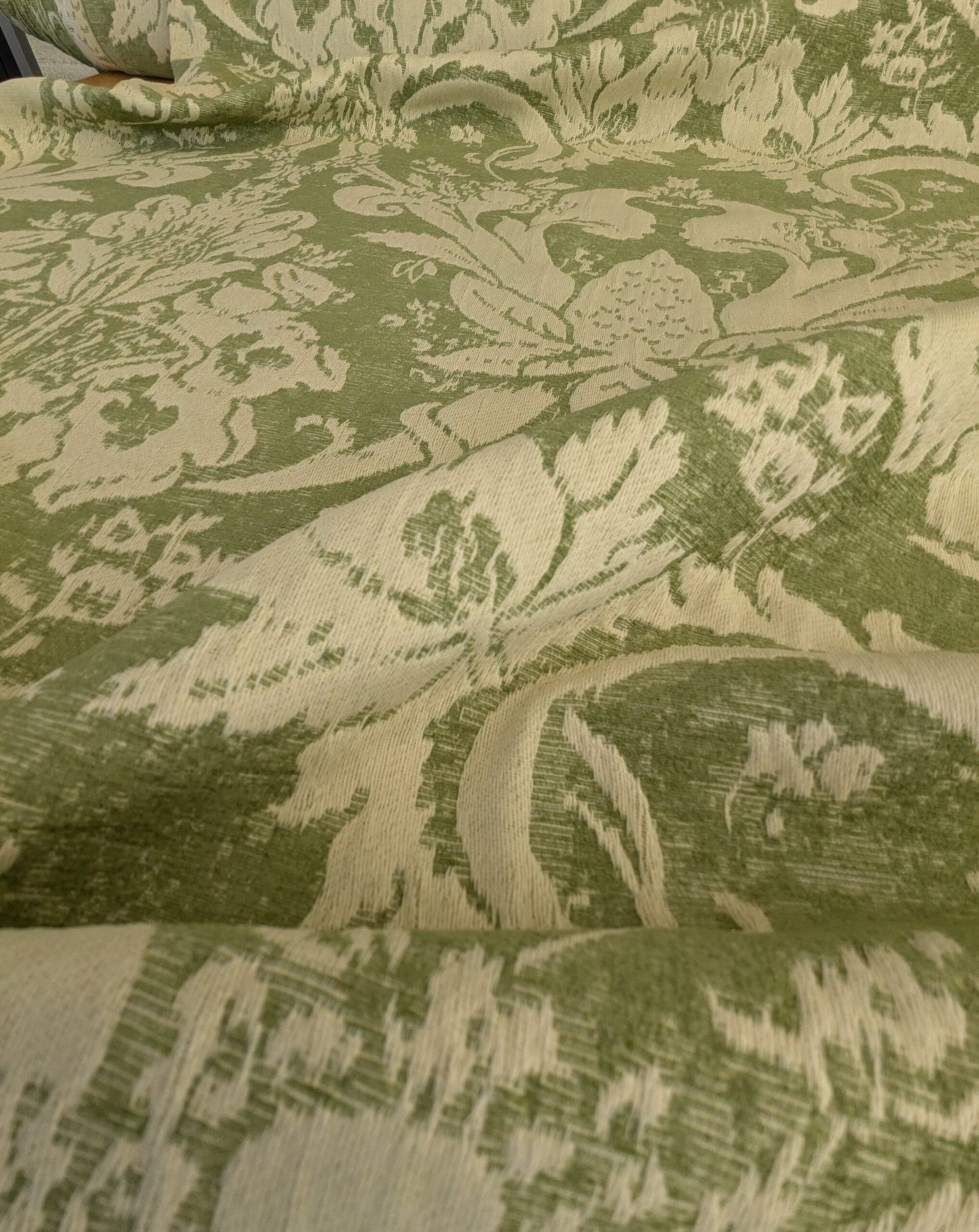 Scalamandre Amadeus Grass Green Damask Floral MSRP USD188/y