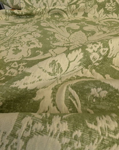 Scalamandre Amadeus Grass Green Damask Floral MSRP USD188/y