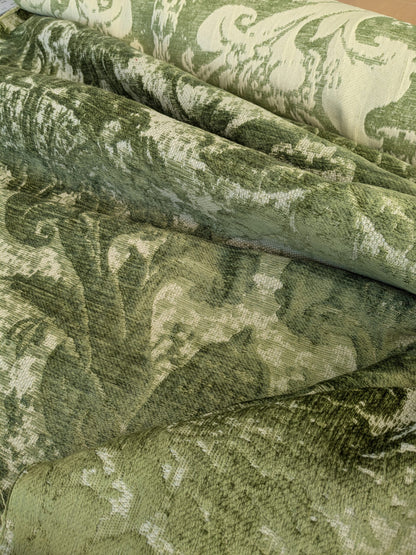 Scalamandre Amadeus Grass Green Damask Floral MSRP USD188/y