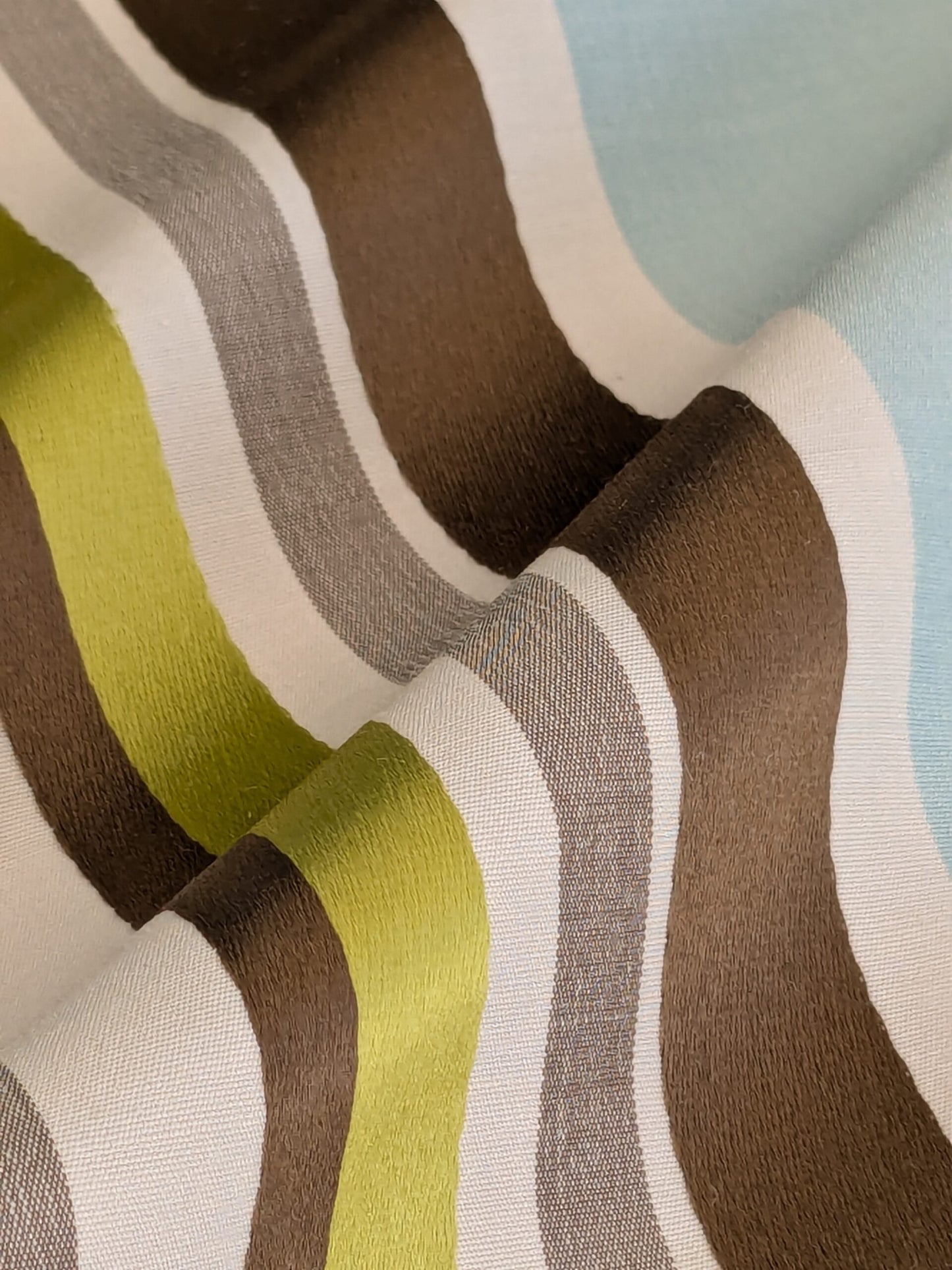 Scalamandre Tango Aqua/Multi Blue Green Rainbow Stripe 100% Silk Jacquard MSRP USD 324/y