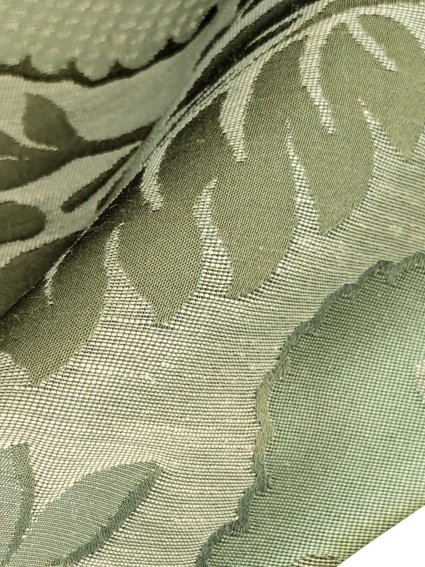 BY Yard Palace Of Iris Renaissance Damask Silk Linen Sage Mint Green MSRP US 400+/yard