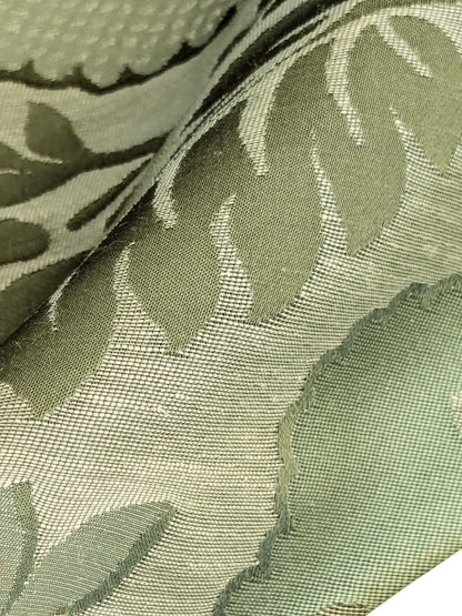 BY Yard Palace Of Iris Renaissance Damask Silk Linen Sage Mint Green MSRP US 400+/yard