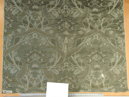 BY Yard Palace Of Iris Renaissance Damask Silk Linen Sage Mint Green MSRP US 400+/yard