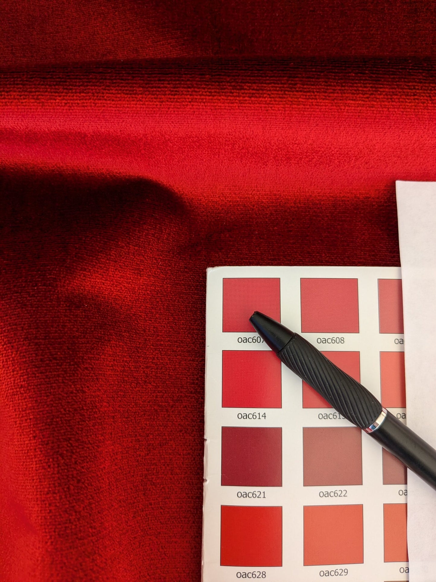 King's Silk Velvet Crimson Red Radiance Highest Quality Heavy 39,000+ martindale MSRP USD 728/Yard