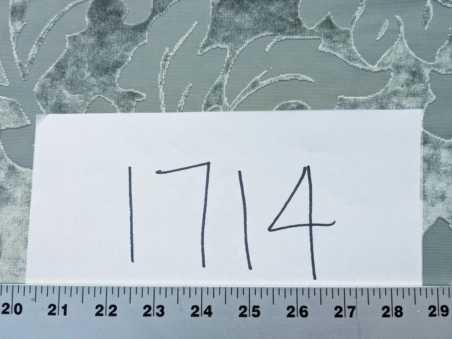 Designer Vienna Evening Icy Aqua Blue Green Cut Velvet