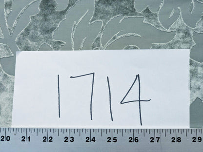 Designer Vienna Evening Icy Aqua Blue Green Cut Velvet