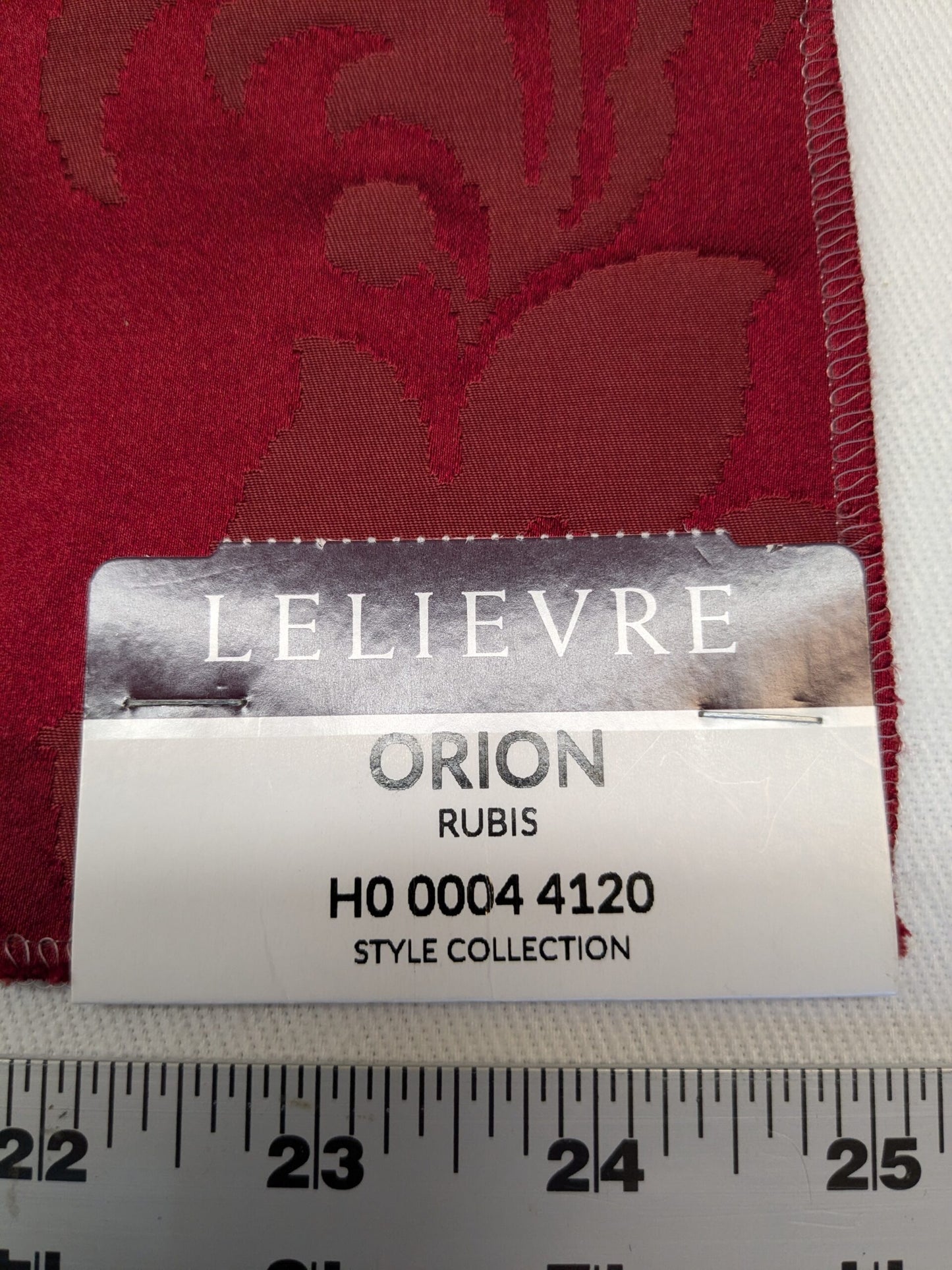 Special Order Scalamandre Lelievre Paris Orion Rubis Red Damask Historic Cotton Silk MSRP USD 1090/y