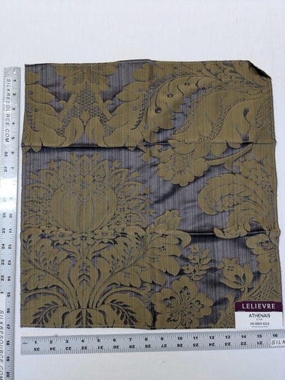 Special Order Scalamandre Lelievre Paris Athenais Etain Gray Silk Wool Damask MSRP USD1082/y