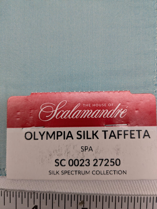 Special Order Scalamandre Olympia Silk Taffeta SPA Light Blue Plain MSRP USD 396/y