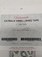 Special Order Scalamandre Catwalk Embellished Tape Looking Glass Light Gray White Animal Skin MSRP USD204/y