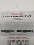 Special Order Scalamandre Catwalk Embellished Tape Looking Glass Light Gray White Animal Skin MSRP USD204/y