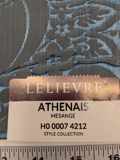 Special Order Scalamandre Lelievre Paris Athenais Mesange Blue Silk Wool Damask MSRP USD1172/y