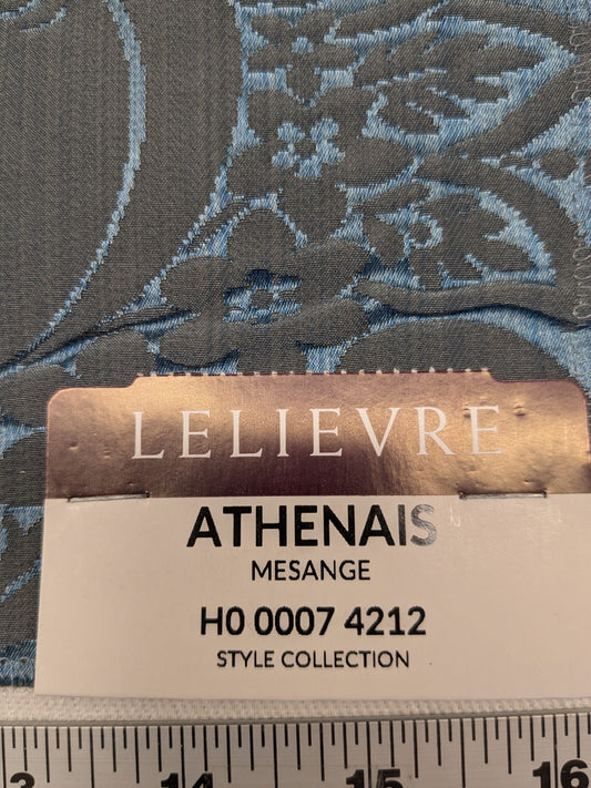 Special Order Scalamandre Lelievre Paris Athenais Mesange Blue Silk Wool Damask MSRP USD1172/y