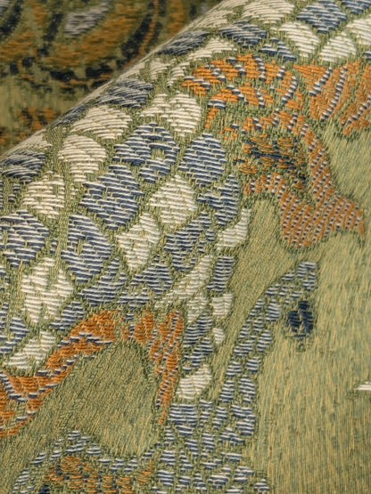 by yard Scalamandre Dragon Tablea Spring Multi Lampas Chinoserie Green MSRP USD 716/y