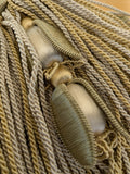 Scalamandre Tulip Tieback Olive Cream Gold Tassel Rayon Cotton Wood MSRP USD 1,996