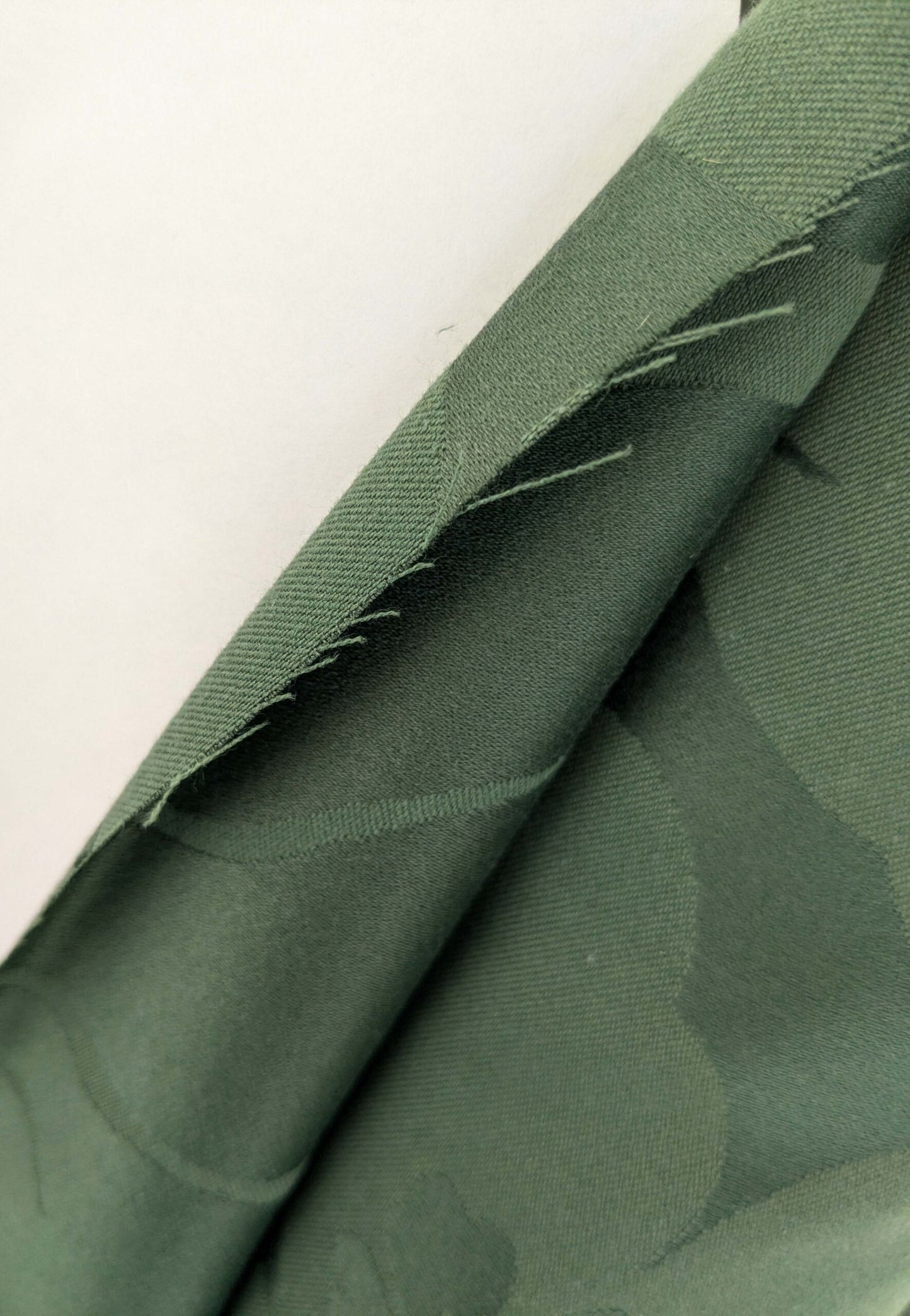 Scalamandre Kensington Damask Green Reversible Large Rose Blossom Deep Green Cotton MSRP USD 192/y