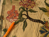 0.9y Scalamandre Frida Gold On Multi Vibrant Mexican Floral & Fruits Frida Kahlo Old World Weavers Flower Lampas MSRP USD 546/y Minor Defect