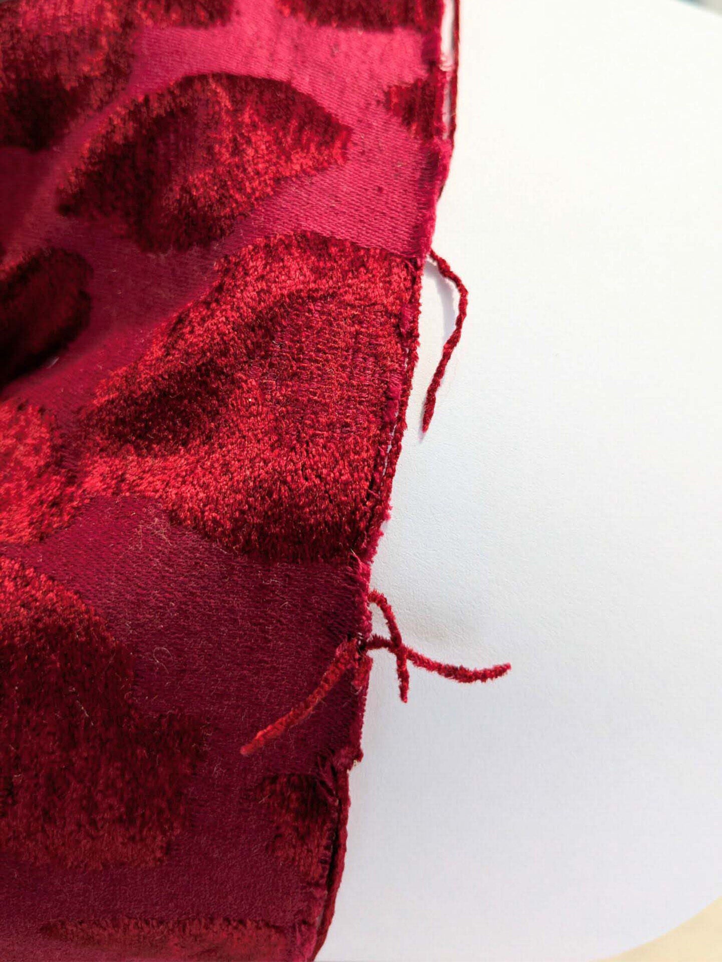Chita Ruby Red From Scalamandre Silky &amp; Heavy Velvet MSRP USD 312/Y