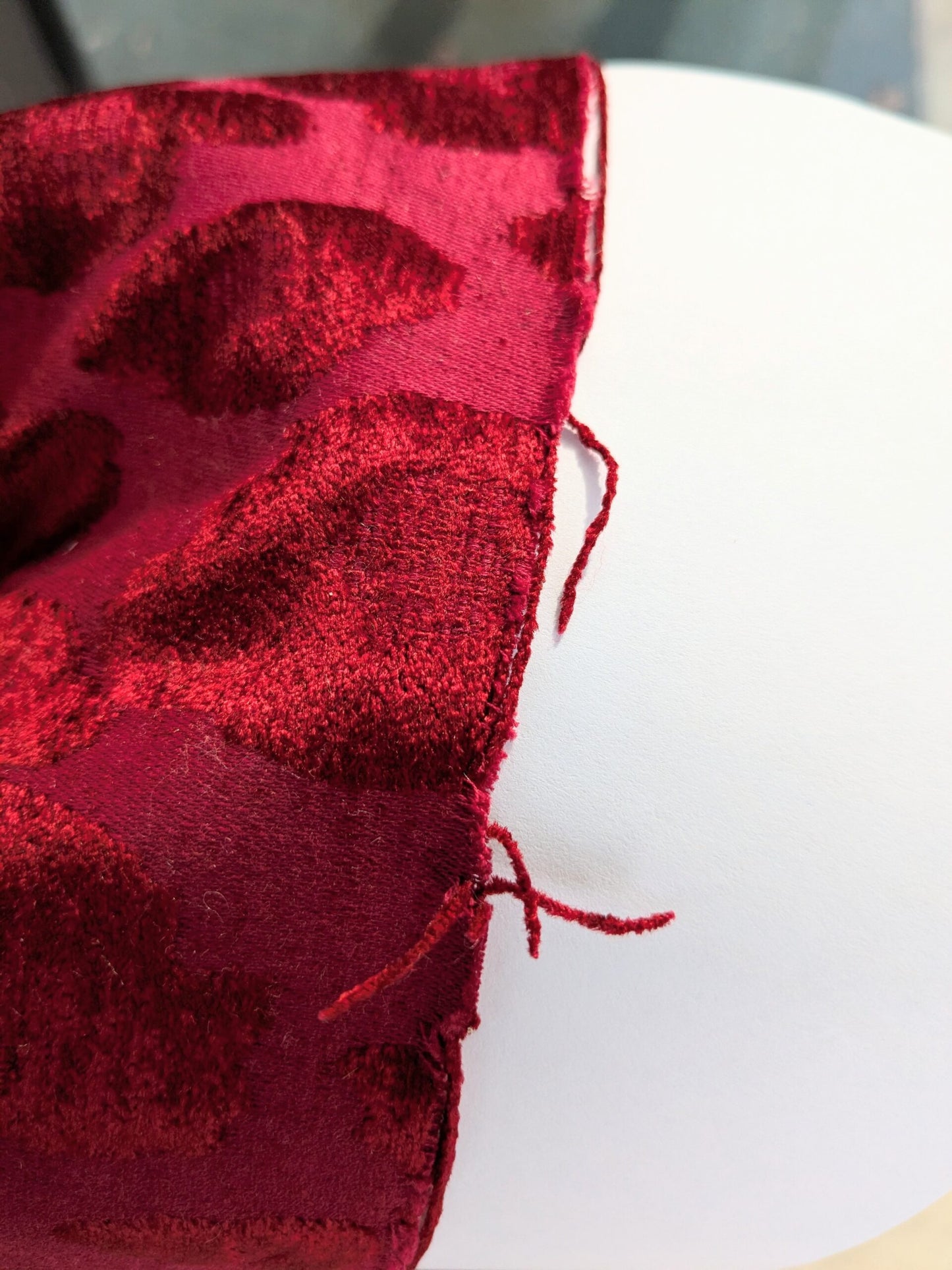 Chita Ruby Red From Scalamandre Silky &amp; Heavy Velvet MSRP USD 312/Y