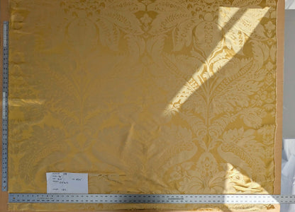 1.9yards Scalamandre Newport Damask Vermeil Sunny Gold Silk SC000220100M MSRP USD530/y