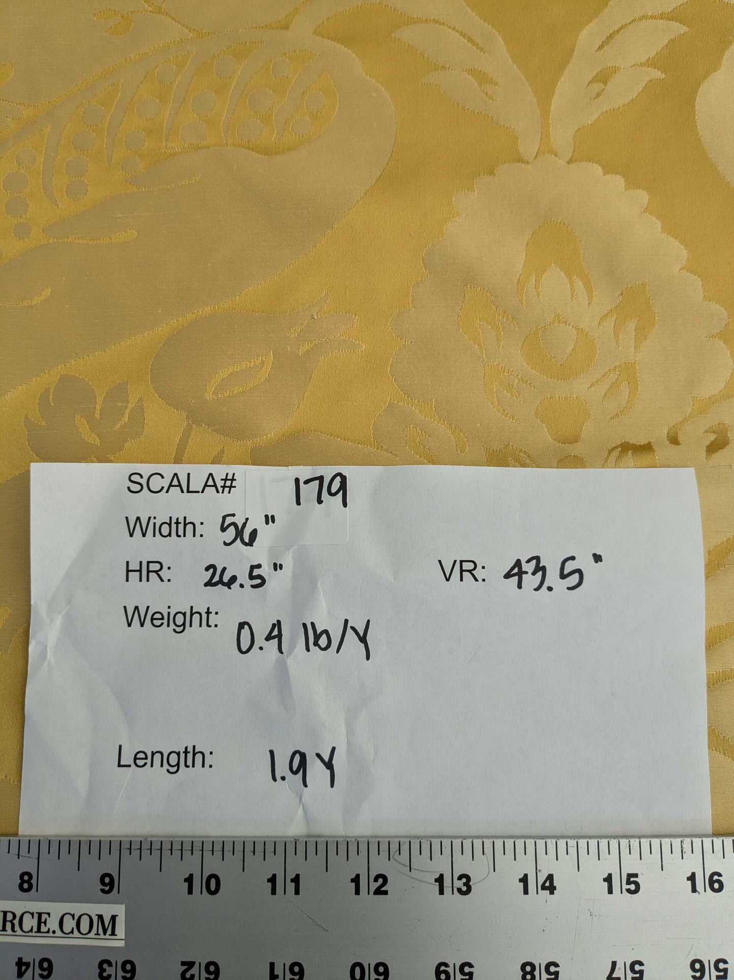 1.9yards Scalamandre Newport Damask Vermeil Sunny Gold Silk SC000220100M MSRP USD530/y